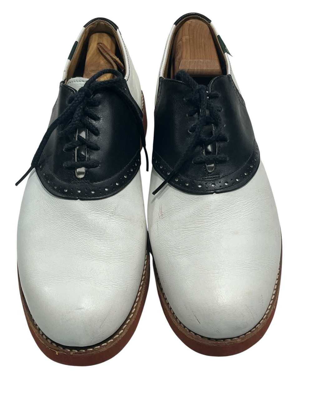 Vintage G.H. Bass & Co Classic Saddle Oxfords Black/White Mens Size 11.5 M